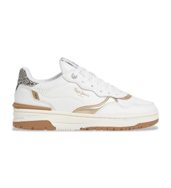 Pepe Jeans Chester Snake Leather Sneakers white