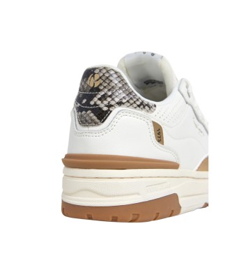 Pepe Jeans Chester Snake Leather Sneakers white