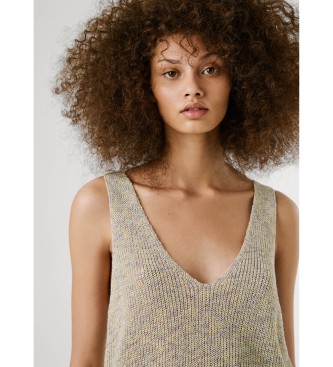 Pepe Jeans Top Claire bia?y z?amany