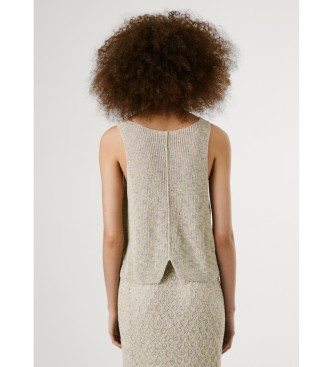 Pepe Jeans Top Claire bia?y z?amany