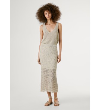 Pepe Jeans Top Claire bia?y z?amany