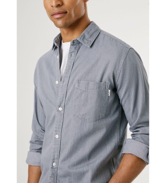 Pepe Jeans Camisa cl�ssica slim cinzenta