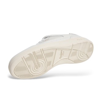 Pepe Jeans Clay Club Usnjene superge bele barve