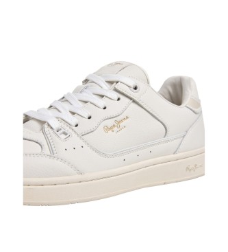 Pepe Jeans Clay Club Usnjene superge bele barve