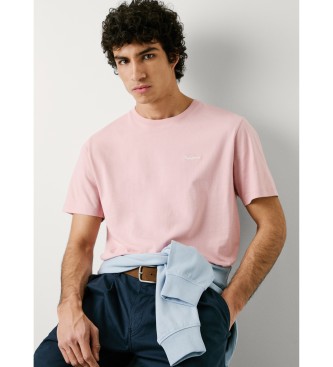 Pepe Jeans Kontrastfrgad Connor T-shirt rosa