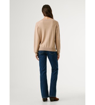 Pepe Jeans Beżowy sweter Coraline V