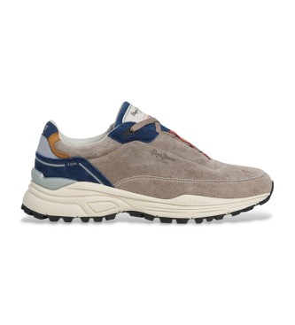 Pepe Jeans Baskets en cuir beige Darren Cliff