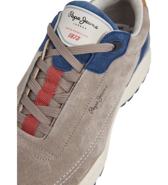 Pepe Jeans Baskets en cuir beige Darren Cliff