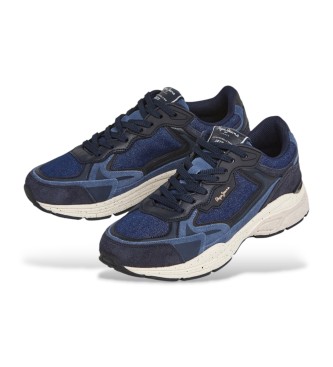 Pepe Jeans Zapatillas de Piel Dave Retro marino