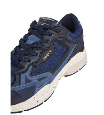 Pepe Jeans Zapatillas de Piel Dave Retro marino