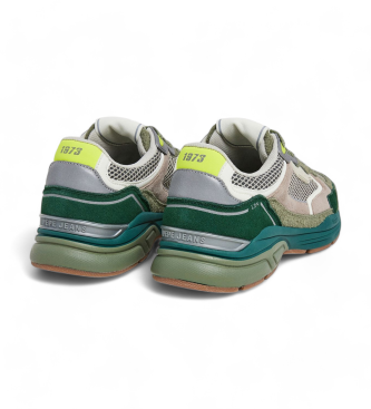 Pepe Jeans Dave Rise Leather Sneakers green