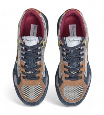 Pepe Jeans Sneaker Dave Risen in pelle multicolore