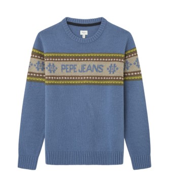 Pepe Jeans Modri pulover Dean