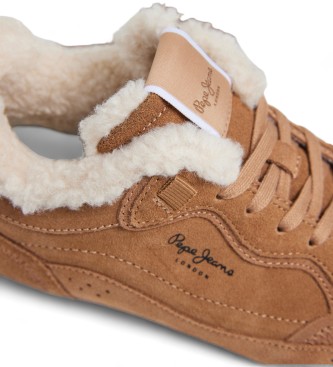 Pepe Jeans Dean Block bruin leren sportschoenen