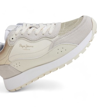 Pepe Jeans Zapatillas de piel Dean Metal blanco