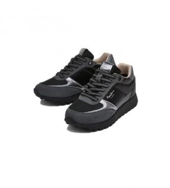 Pepe Jeans Dean Square black leather sneakers