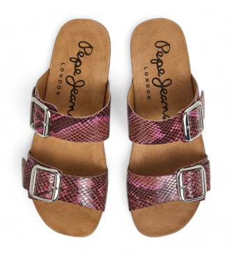 Pepe Jeans Delhi Port sandales violettes - hauteur de la semelle : 3cm
