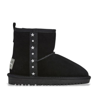 Pepe Jeans Stivaletti Diss Rock in pelle nera