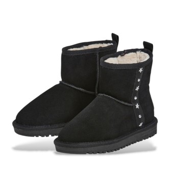 Pepe Jeans Stivaletti Diss Rock in pelle nera