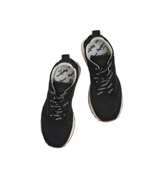 Pepe Jeans Dover Mild usnjeni čevlji črne barve