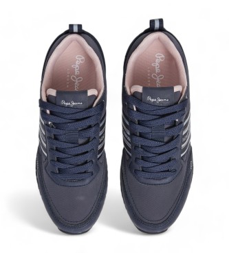 Pepe Jeans Dublin City navy Leder Turnschuhe