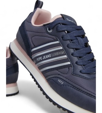 Pepe Jeans Dublin City navy Leder Turnschuhe