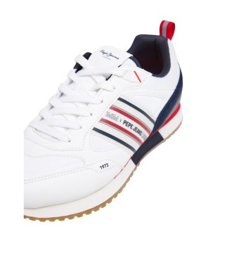 Pepe Jeans Dublin half leather trainers white