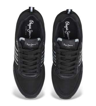 Pepe Jeans Dublin half leather shoes black