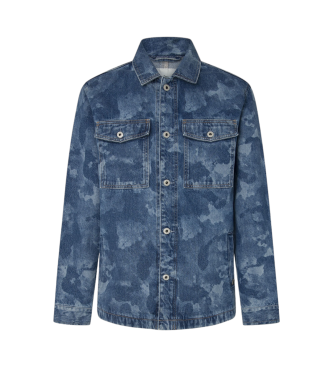 Pepe Jeans Eaton Camouflage jas blauw