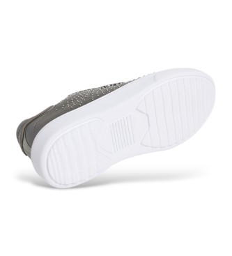 Pepe Jeans Zapatillas de piel Eaton Gala plateado