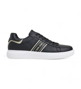 Pepe Jeans Sneaker Eaton Street in pelle nera 