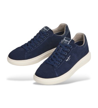 Pepe Jeans Eaton Suede marinebl ldersko
