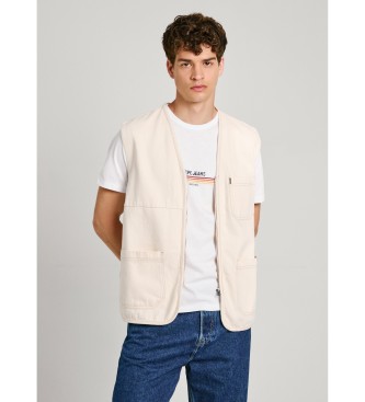 Pepe Jeans Chaleco Elm Utilty blanco