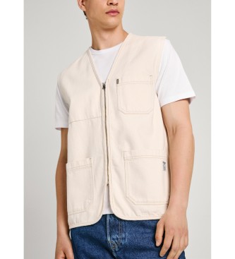 Pepe Jeans Chaleco Elm Utilty blanco