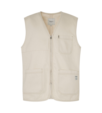 Pepe Jeans Chaleco Elm Utilty blanco