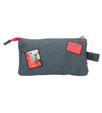 Pepe Jeans Pepe Jeans Kay three-compartment pencil case dark blue
