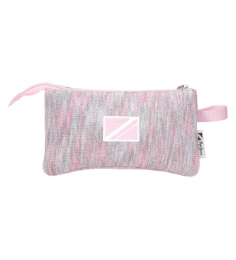 Pepe Jeans Pepe Jeans Miri three compartment pencil case pink