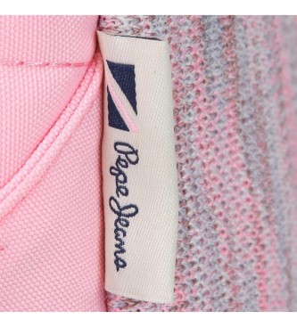 Pepe Jeans Estojo Miri com trs compartimentos cor-de-rosa
