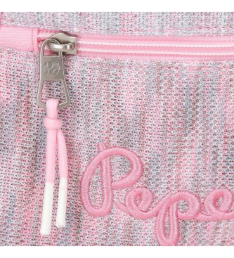 Pepe Jeans Estuche Miri triple compartimento rosa