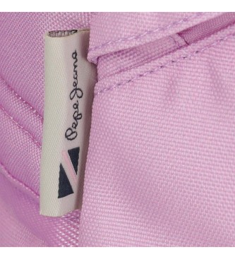 Pepe Jeans Sandra five compartment pencil case pink