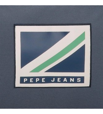 Pepe Jeans Pepe Jeans Tom pennenzak met drie compartimenten donkerblauw