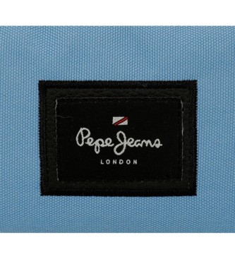 Pepe Jeans Aris Colorful three compartment blue pencil case