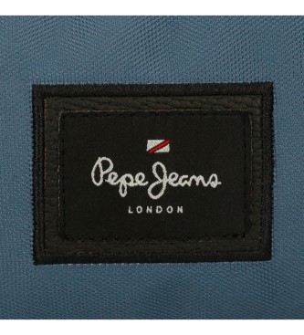 Pepe Jeans Aris Colorful three compartment blue pencil case