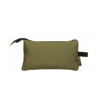 Pepe Jeans Aris Colorful green three compartment pencil case