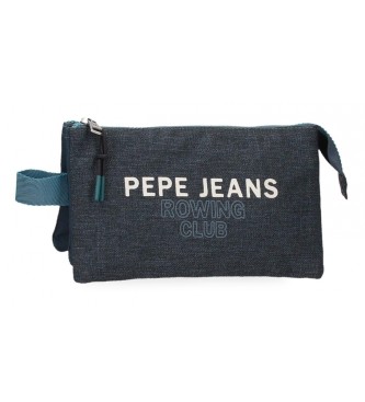 Pepe Jeans Pepe Jeans Edmon estojo de lpis com trs compartimentos azul-marinho