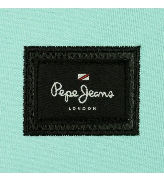 Pepe Jeans Aris Colorful triple compartment zipped pencil case green