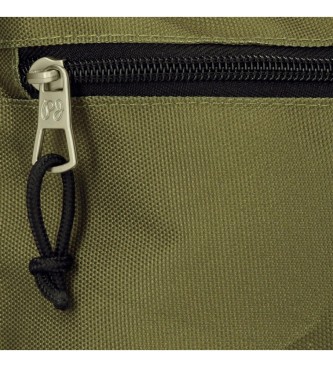 Pepe Jeans Aris Evergreen green triple compartment zippered pencil case Aris Evergreen