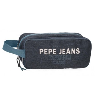 Pepe Jeans Pepe Jeans Edmon torbica za svinčnike s tremi predali, mornarsko modra