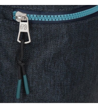 Pepe Jeans Pepe Jeans Edmon torbica za svinčnike s tremi predali, mornarsko modra
