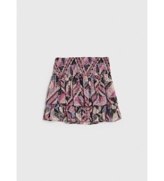 Pepe Jeans Flowing Tjido Skirt with Multicolour Ruffles